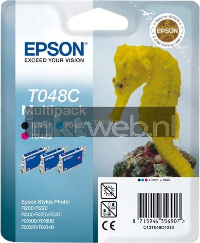 Epson T048C Cartridge Multipack kleur (Origineel)