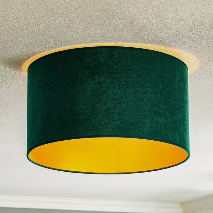Duolla Plafondlamp Golden Roller Ø 40 cm donkergroen/goud