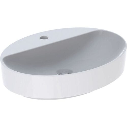 Geberit VariForm Countertop washbasin 60 x 45 cm, oval, with tap hole bench 500.773.01.2