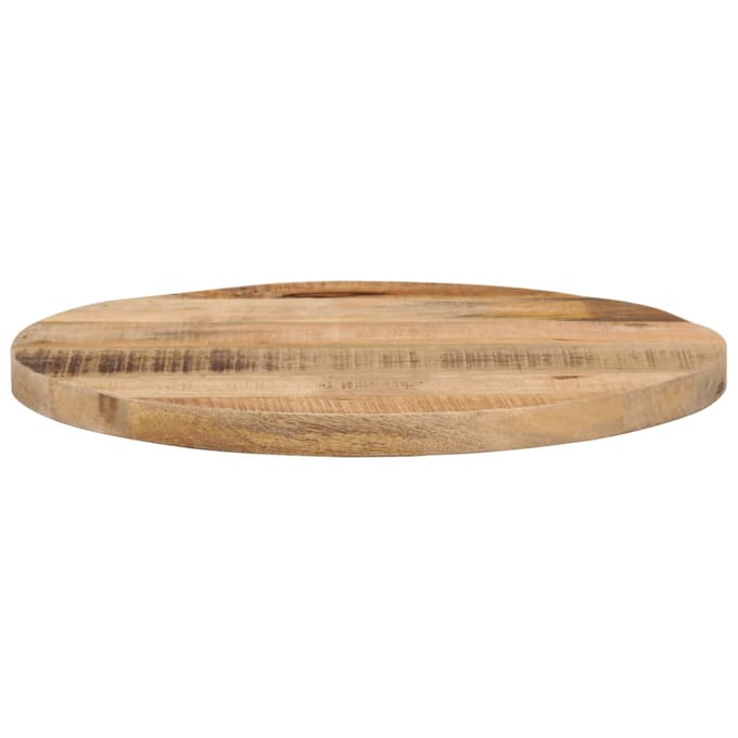 vidaXL - Tafelblad - rond - Ø - 60x1,5 - cm - massief - ruw - mangohout