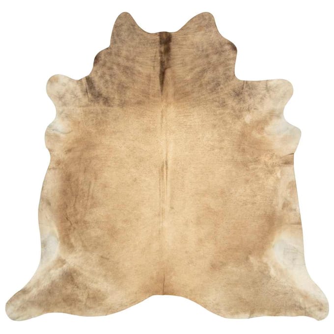 vidaXL - Vloerkleed - 150x170 - cm - echte - runderhuid - beige