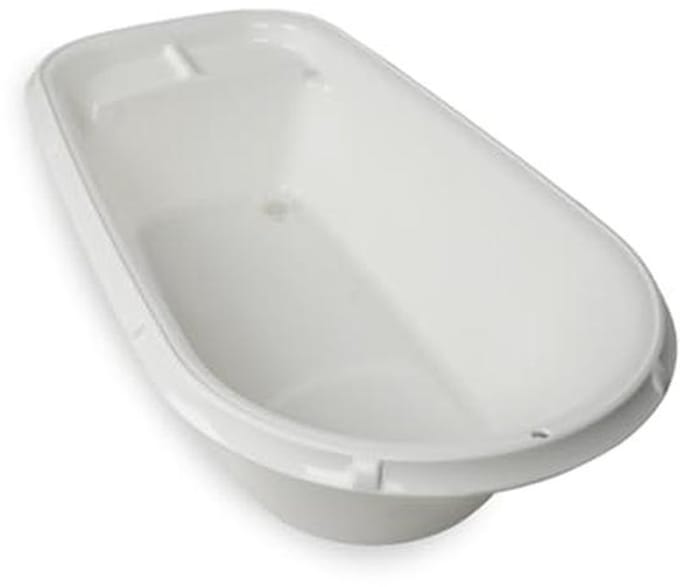 Luxueuze witte badkuip met anatomische bodem en afvoerstop