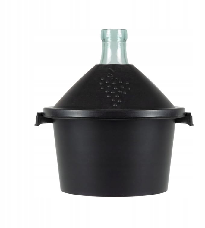 Bimberek Serie - Glazen Ballon - 5L - Complete Mand - Dik Glas
