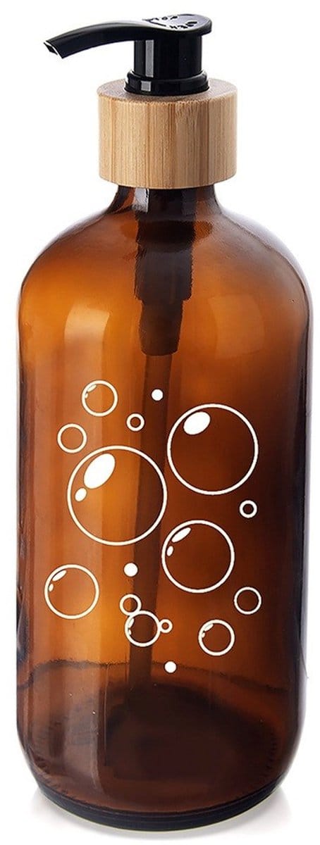 Orion - Glazen Zeepdispenser - 500 ml - Bruin - Moderne Stijl