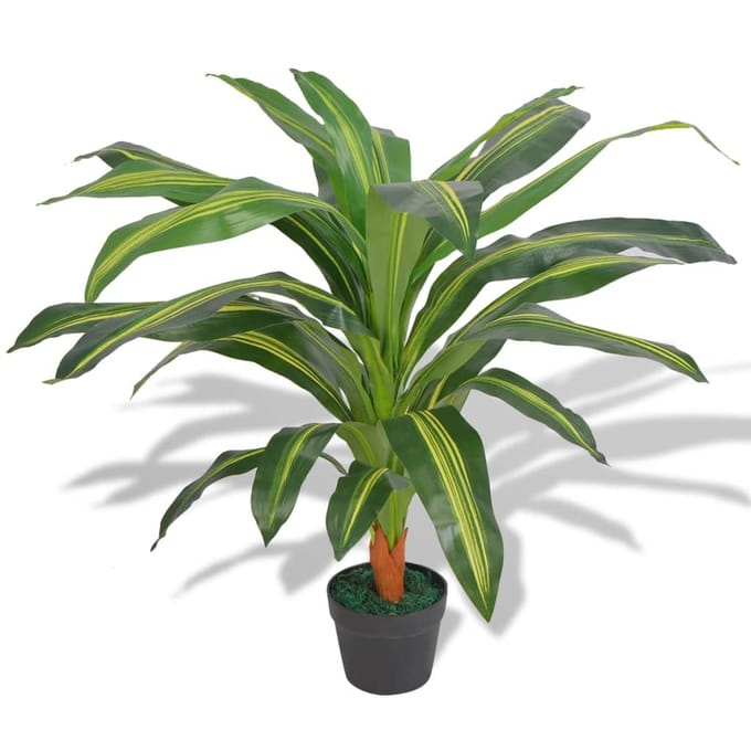 Vidaxl Dracaena Artificielle Avec Pot, 90 Cm, Verte