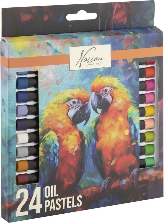 Creative Craft Group oliepastelverf set van 24 kleuren voor kinderen.