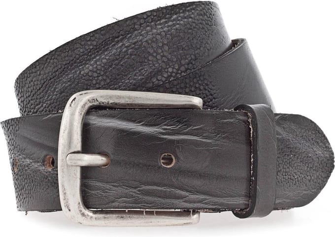 Vanzetti Leren Riem 40mm Leather Belt W80 Steel Gray Grijs
