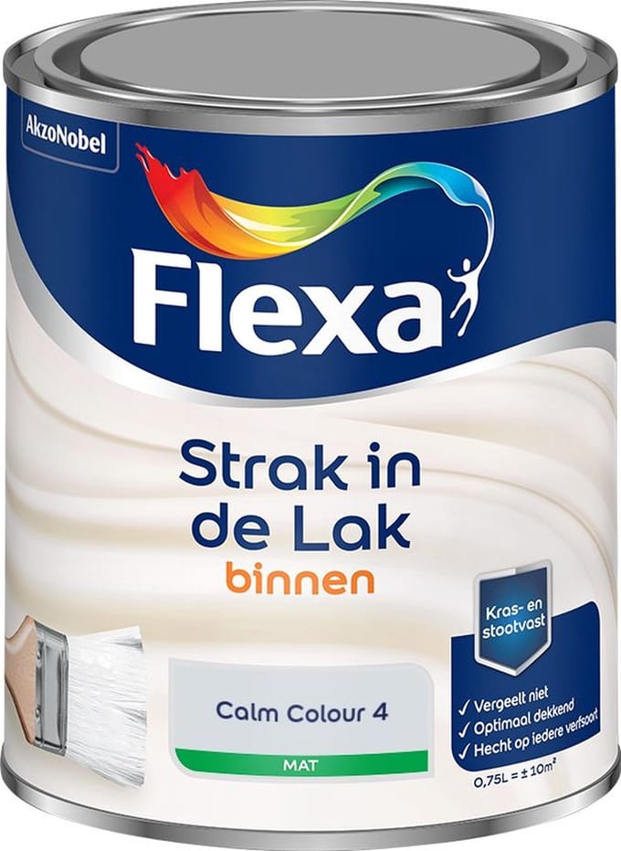 Flexa - Strak In De Lak Binnenlak Mat - Calm Colour 4 - Mengverf - 750 Ml