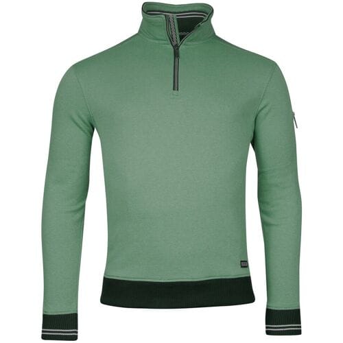 Baileys Trui Sweatshirt Half Zip Pinstripe Interlock Olijf Groen / male