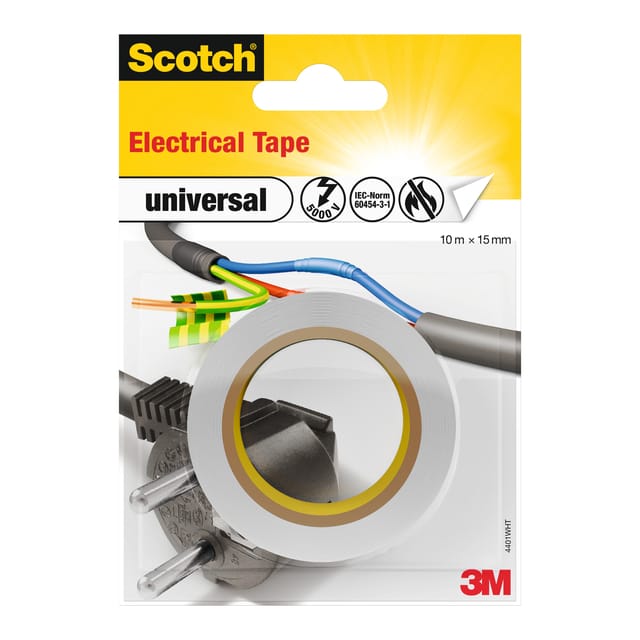 3M universal 4401WHT Isolatietape Scotch Wit (l x b) 10 m x 15 mm 1 stuk(s)