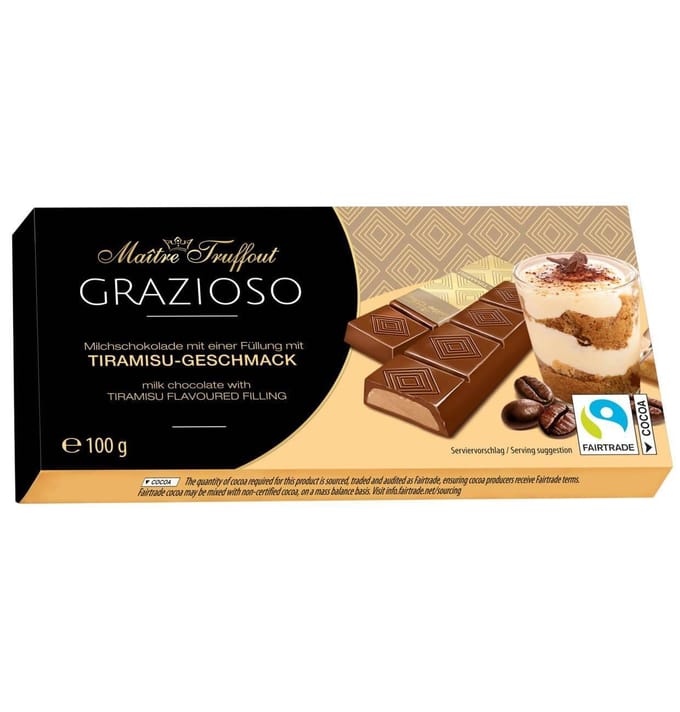 MaitreTruffout Grazioso Chocolades met Tiramisu Vulling 100 g