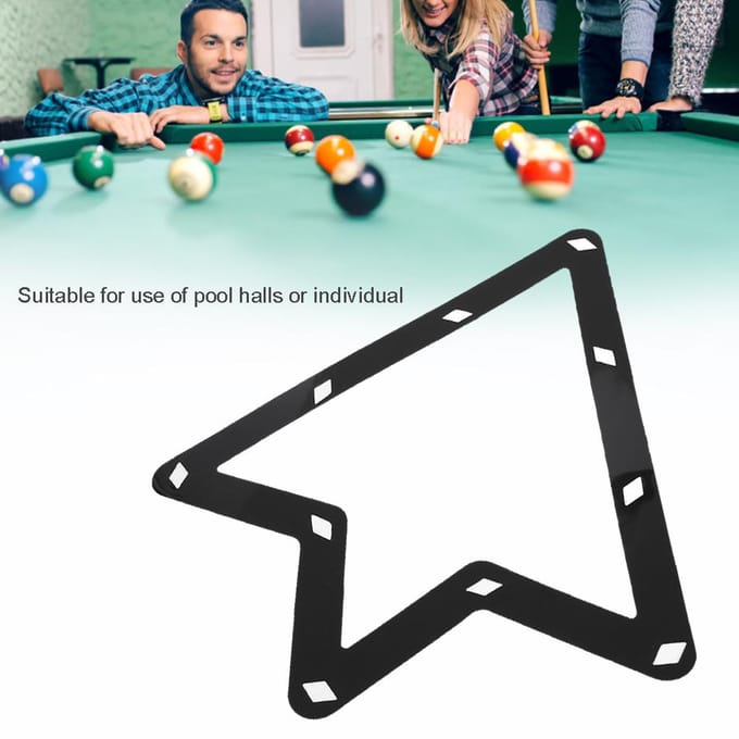 Set van 6 stuks 9 & 10 ballen biljartrek balhouder positionering biljarttafel poolkeu accessoire gray