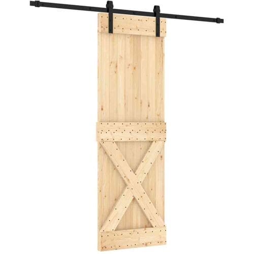 vidaXL - Schuifdeur - 70 - x - 210 - cm - Massief - Pine - Hout - (Onbehandeld)