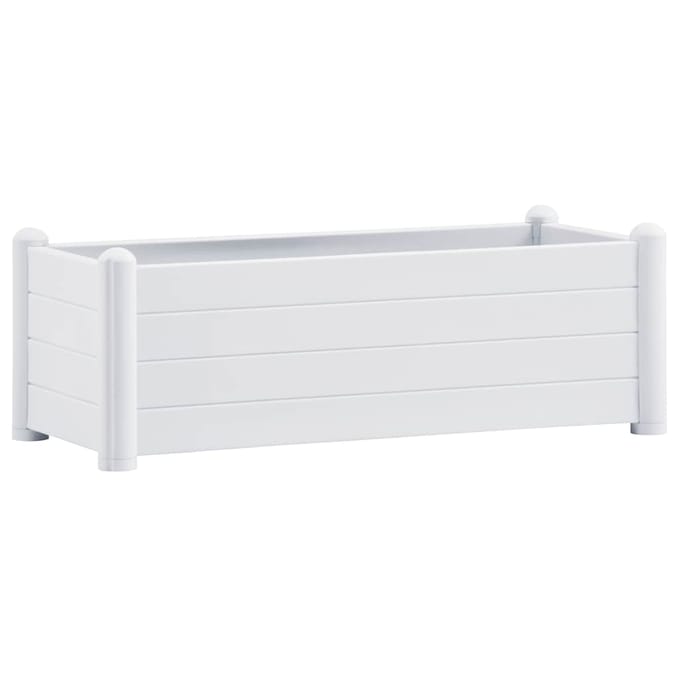 vidaXL - Plantenbak - verhoogd - 100x43x35 - cm - PP - wit