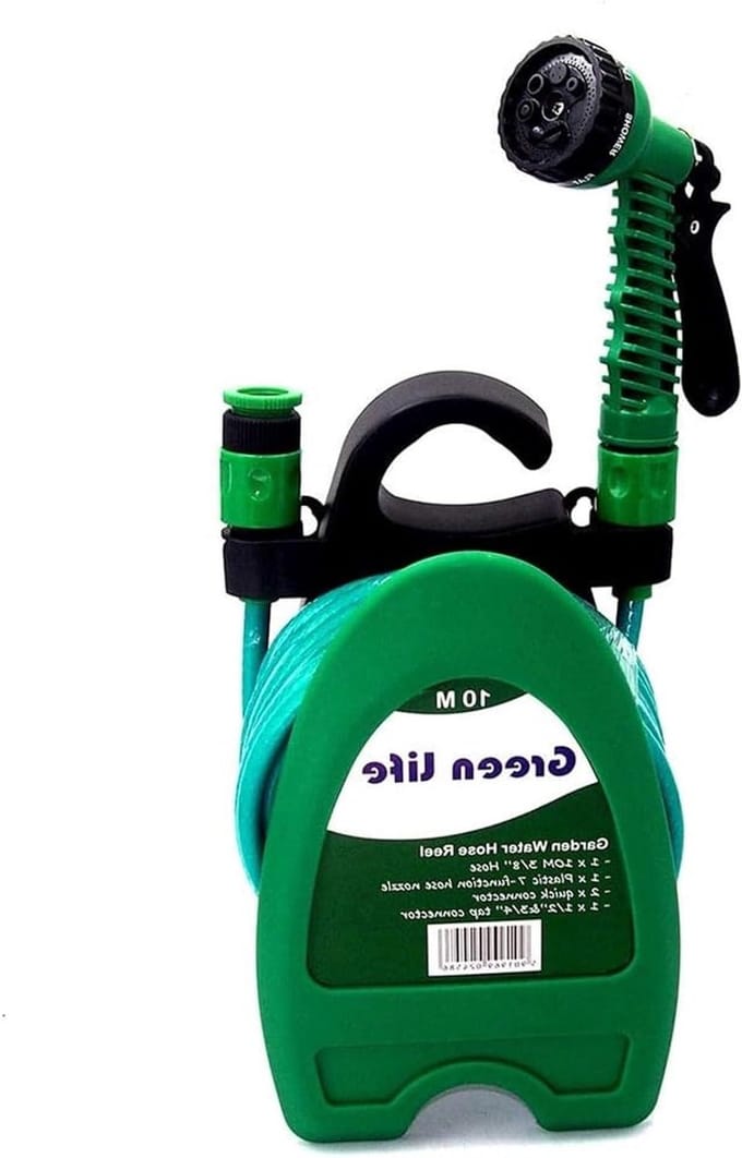 Tuinslanghaspel - Waterleiding set - Auto wassen - Draagbaar en compact - 10 M slang - Groen