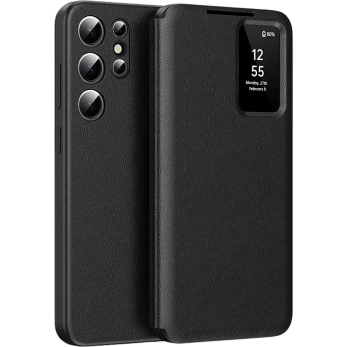 CaseBody Samsung Galaxy S25 Ultra Smart Cover Zwart