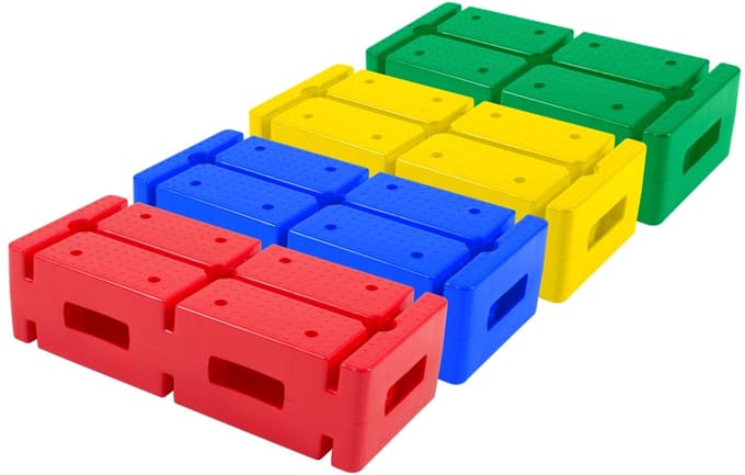 Spordas bouwstenen speelgoed set - set van 4 stevige speelblokken.