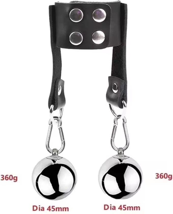 Ballencrusher met gewicht - 2x 360g – Verstelbaar - Scrotum - Crusher - BDSM