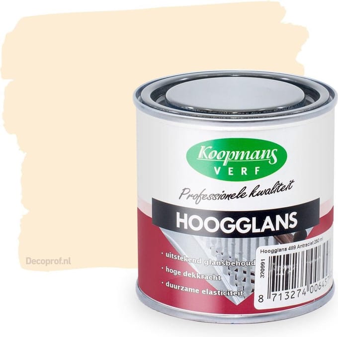Koopmans Hoogglans 302 Roomwit-0,25 Ltr