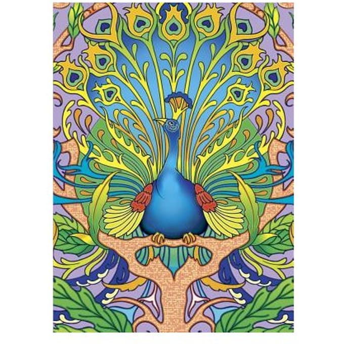 Art Nouveau Peacock Notebook - Marty Noble