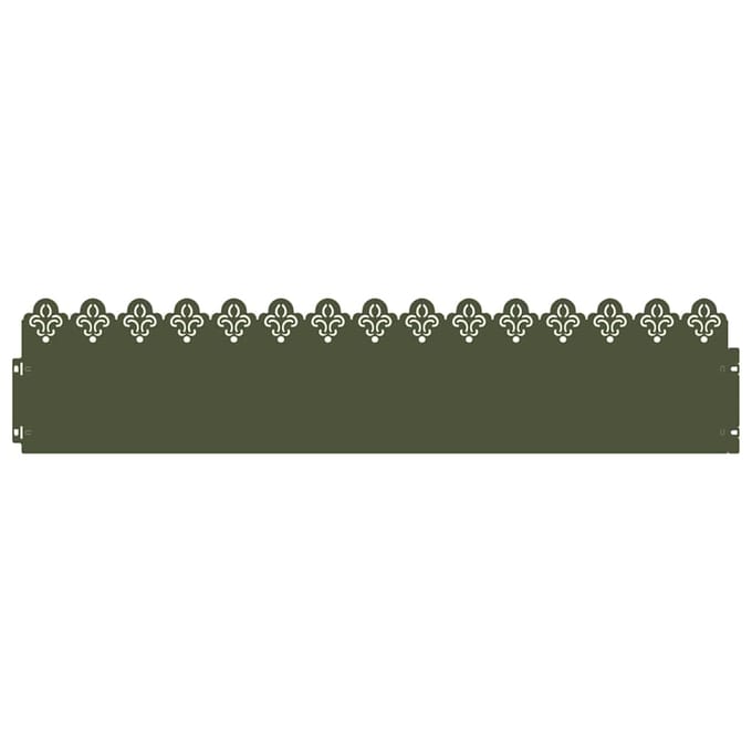 vidaXL - Gazonranden - 30 - st - 103 - x - 0,05 - x - 22 - cm - Staal - Olijfgroen