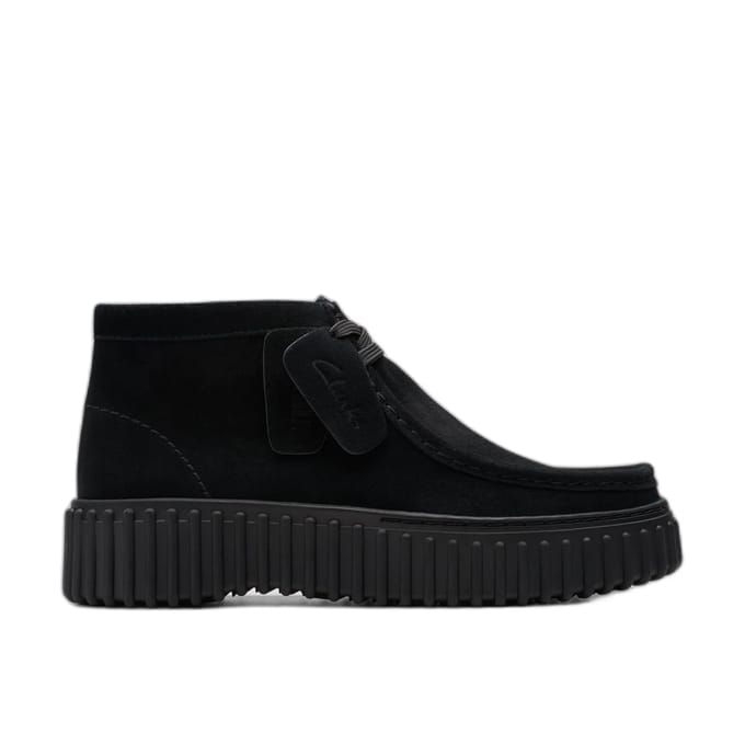 CLARKS Torhill Moss Dames Veterschoenen - Suede - Zwart