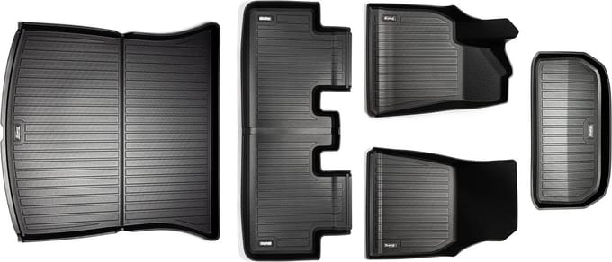 Tesla Model Y Premium Rubber Vloermatten All Weather Complete Set - Interieur Accessoires