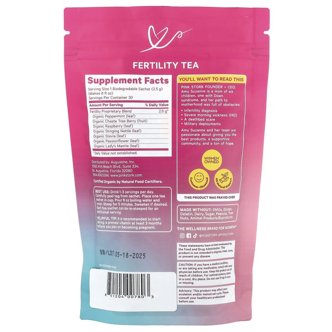 Thé Fertilité, Menthe Douce, 15 Sachets, 1,3 oz (37,5 g)