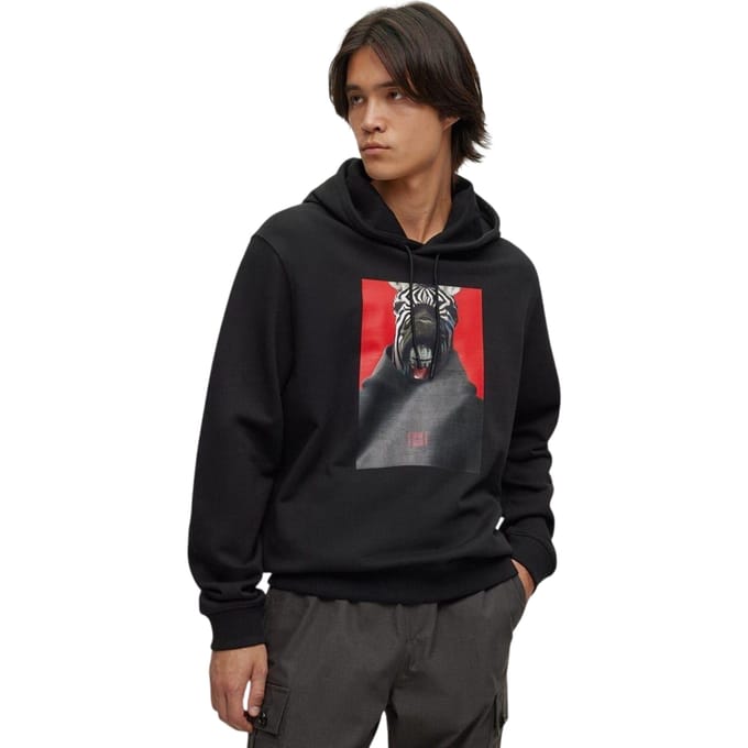 Hugo Heren Zebra Hoodie (Zwart)