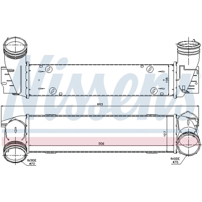 Intercooler NISSENS 96595