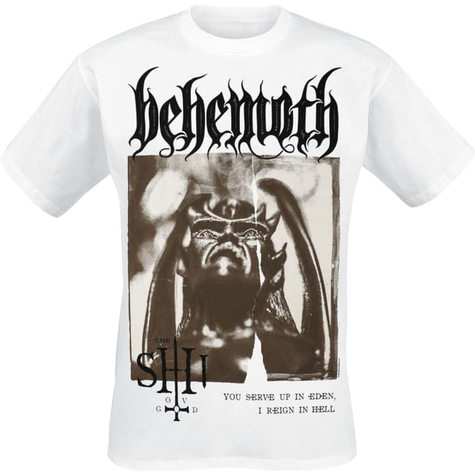 Behemoth T-shirt - The Shit ov God - Sepia Parchment V2 - S tot M - voor Mannen - wit