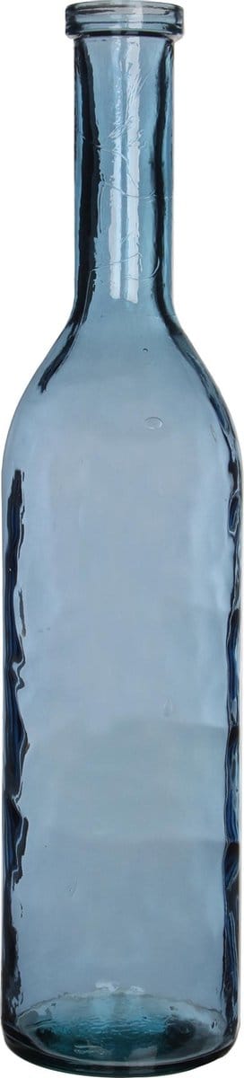 Mica Decorations Rioja Fles Vaas - H75 x Ø18 cm - Gerecycled Glas - Lichtblauw