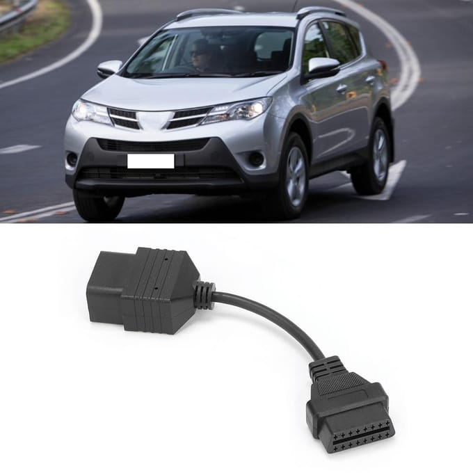17-pins naar 16-pins OBD2 Diagnostische Kabel Adapter Connector Past voor Toyota white