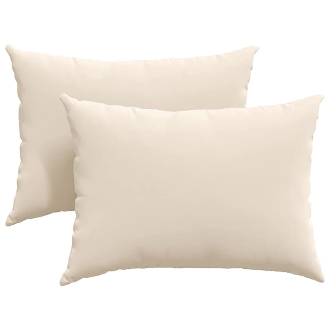 vidaXL - Zitkussens - 2 - st - Stof - Beige - 70 - x - 50 - cm