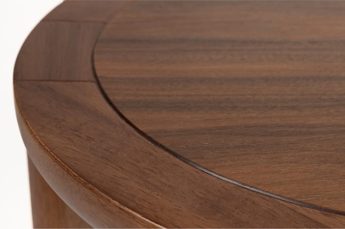 Zuiver Storm Bijzettafel Rond 45 cm Hout Walnoot - Bruin