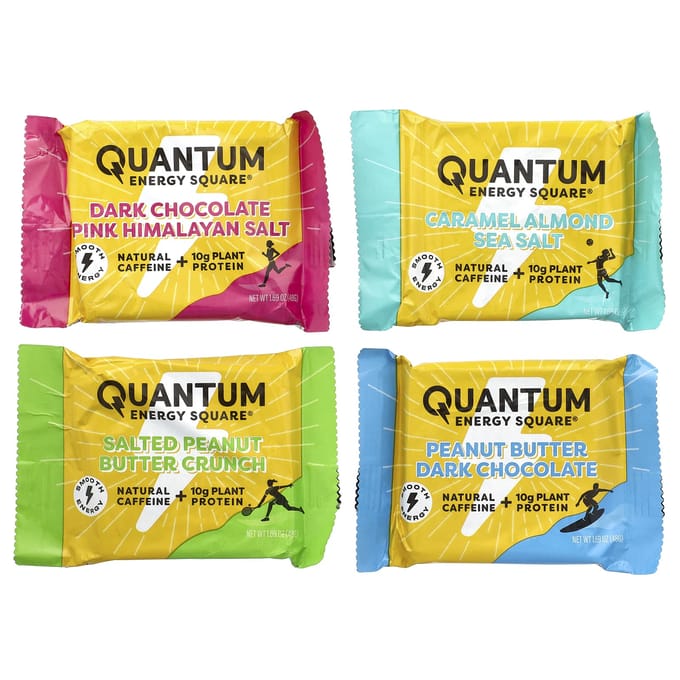 Quantum Energy Square, Variety Adventure 8-pack, 8 eenheden, 1,69 oz (48 g) elk