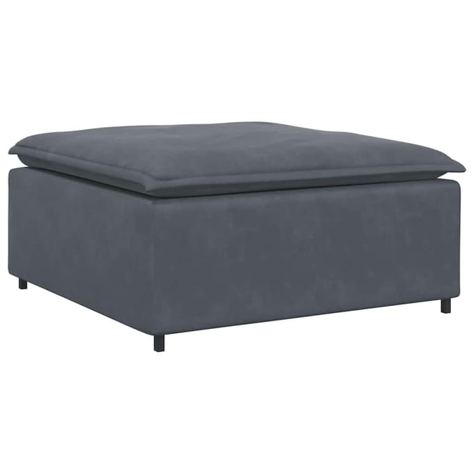 vidaXL - Modulaire - voetenbank - module - 100x100x48 - cm - donkergrijs