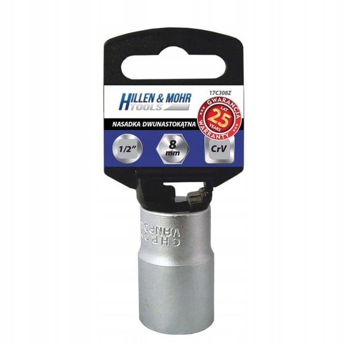 Hillen&Mohr 12-kant dop 1/2" 32mm CrV staal
