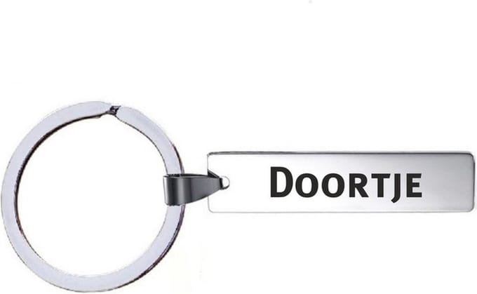 Sleutelhanger Met Naam - Doortje - RVS
