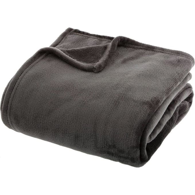 Eazy Living Plaid Flanelle 180 cm x 230 cm Donker Grijs