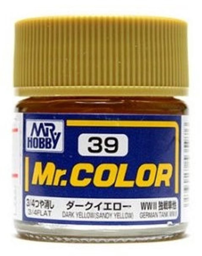 Gunze Mr. Hobby C-039 - Mr. Color 10 ml Dark Yellow Sandy - Lacquer Modelbouwverf