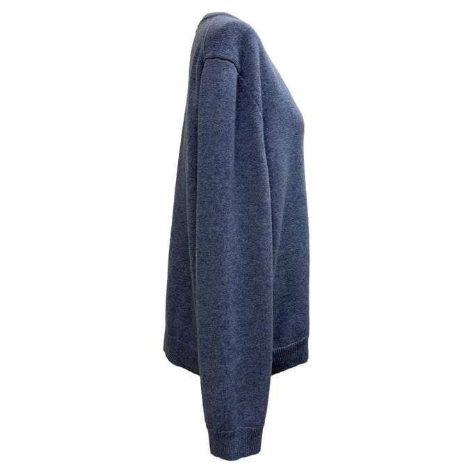 Celine V-hals trui in blauw kasjmier