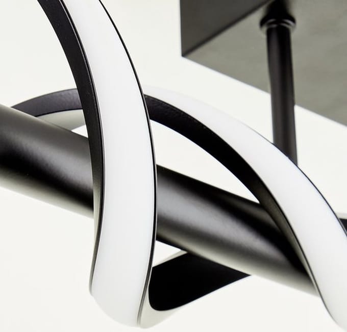 Brilliant Plafondlamp Amalie Zwart 12w