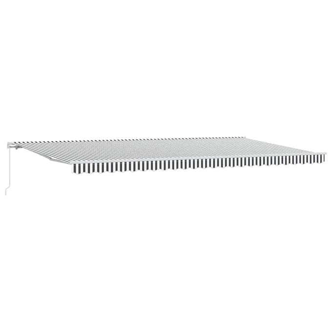 vidaXL - Luifel - handmatig - uittrekbaar - 600x300 - cm - antraciet - en - wit