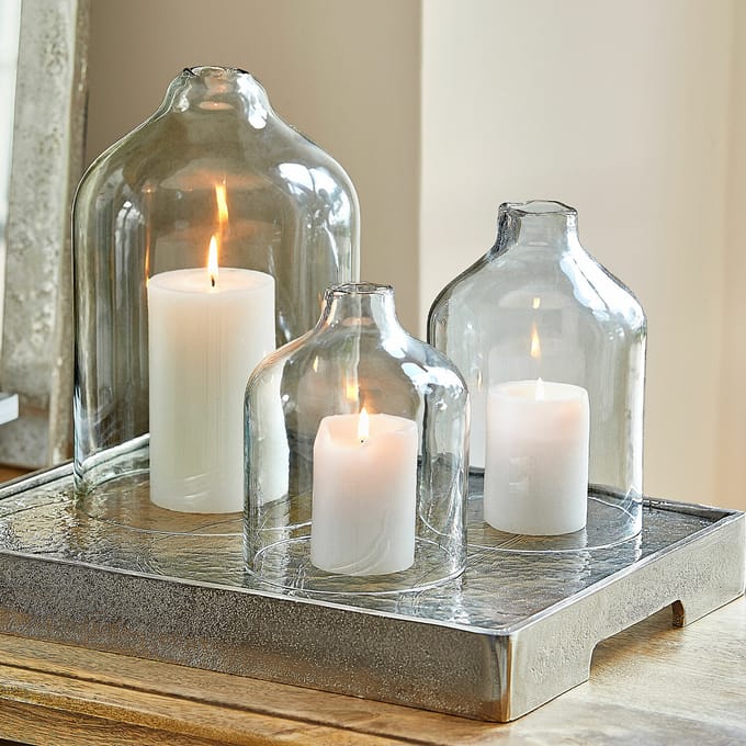 LOBERON Kaars set van 4 Braga crème