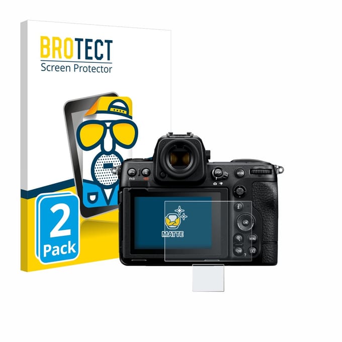 BROTECT - Screenprotector voor Nikon Z 8 (Display + Schouderdisplay) - Folie Beschermfolie matte 2 Stuks