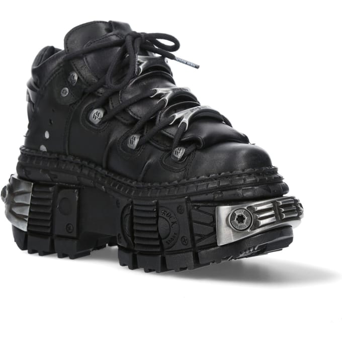 New Rock lederen platform enkellaarzen-WALL106-S10
