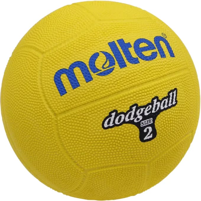 Molten Dodgeball 2, Geel, Buitenspeelbal, Rubber