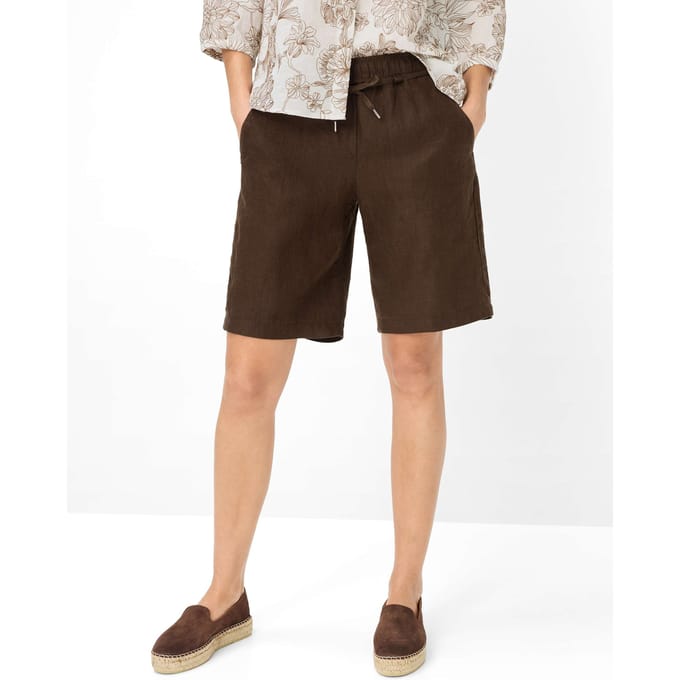 Brax Dames Bermuda  Style MEL B COFFEE, donkerbruin, maat 42