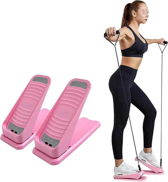 Mini Stepper - Pedaal Machine - Thuis Fitness - Stille Trap Klimmer - Compact Ontwerp - Zwart